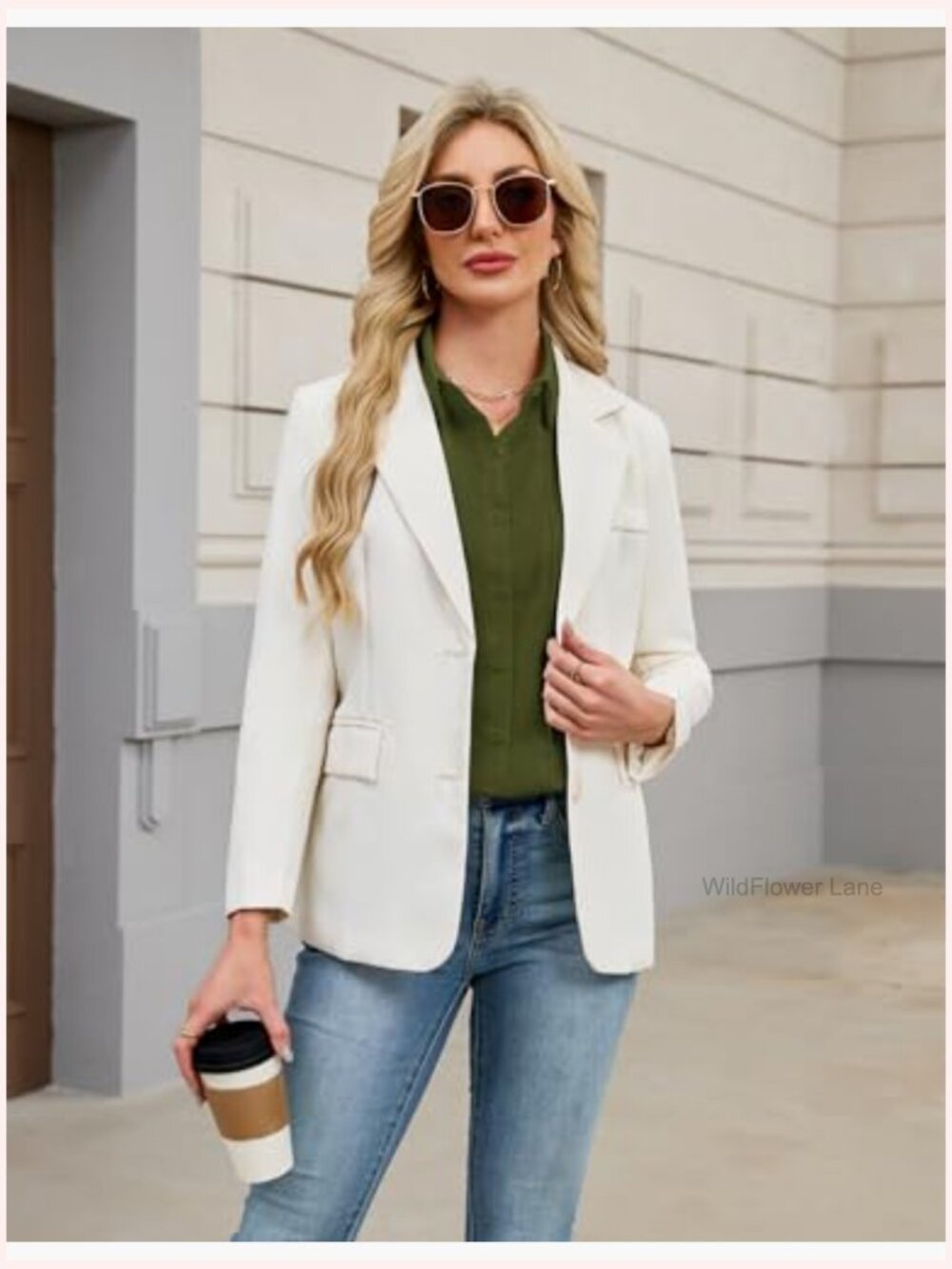 Women's Dressy Casual Button Down Blouse Business Work Top Smocked Cuffed - Picture 6 of 7